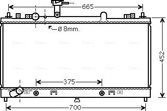 Радиатор охлаждения двигателя AVA для Mazda 6 II (GH) 2007-2013. Артикул MZA2225