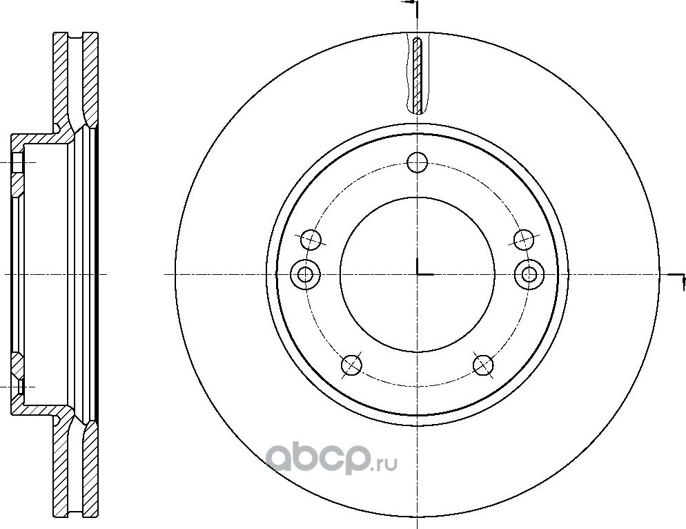Диск тормозной вентилируемый (G-Brake). Артикул GR21463