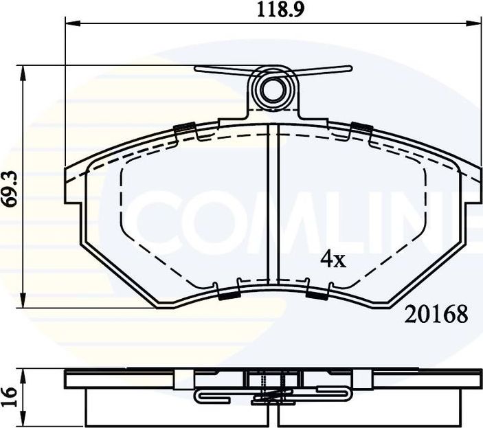 Тормозные колодки Comline Comline. Артикул CBP0152