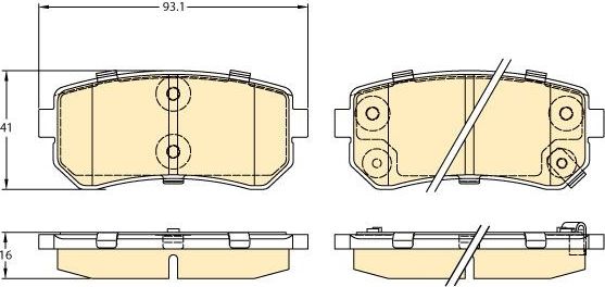 Тормозные колодки Girling. Артикул 6134219