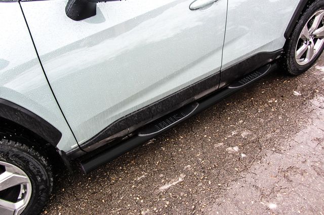 Пороги Slitkoff труба d76 с проступями для Toyota RAV4 V 2018-2026 ЧЕРНЫЕ матовые. Артикул TR419-003B