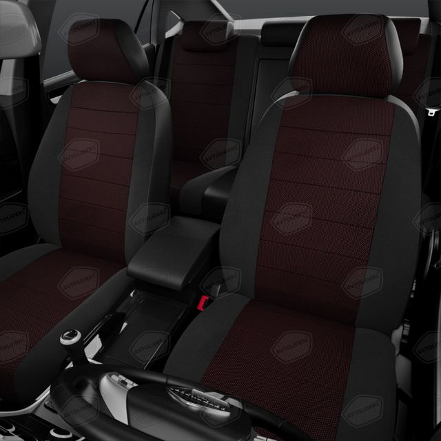 Универсальные чехлы Автолидер на сидения, цвет Чёрный/Красный. Артикул UJK31-0105