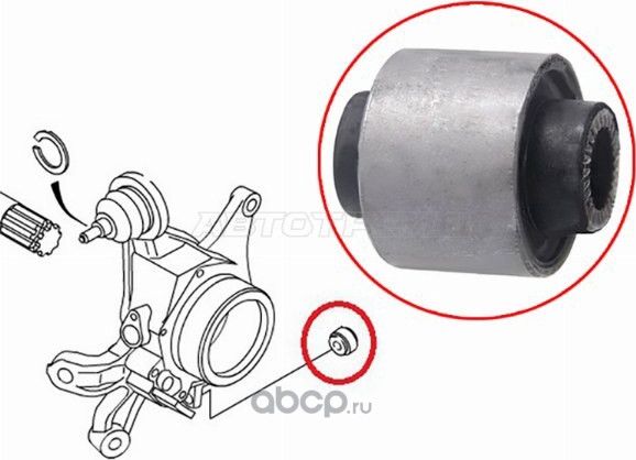 Сайлентблок задней цапфы SSANG YONG KYRON 2005-201 (SAT). Артикул ST4592109000U