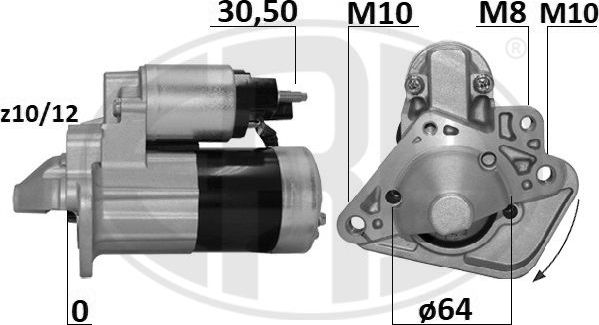 Стартер Era OEM для Dacia Duster I 2010-2018. Артикул 220396