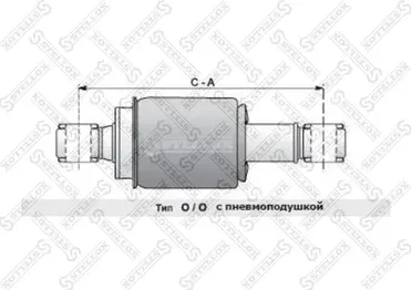 Амортизатор кабины Stellox задний для MAN L2000 1993-2005. Артикул 87-03344-SX
