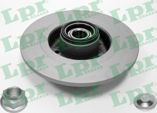 Тормозной диск LPR LPR HUB BRAKE DISC LINE - FULL COATED задний для Renault Laguna II 2001-2007. Артикул R1004PRCA