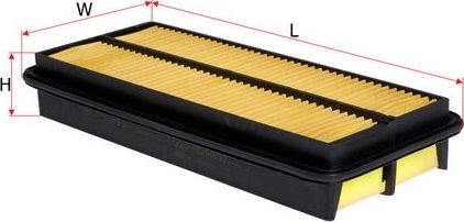 Воздушный фильтр Sakura для Honda Legend IV 2006-2012. Артикул A-1664