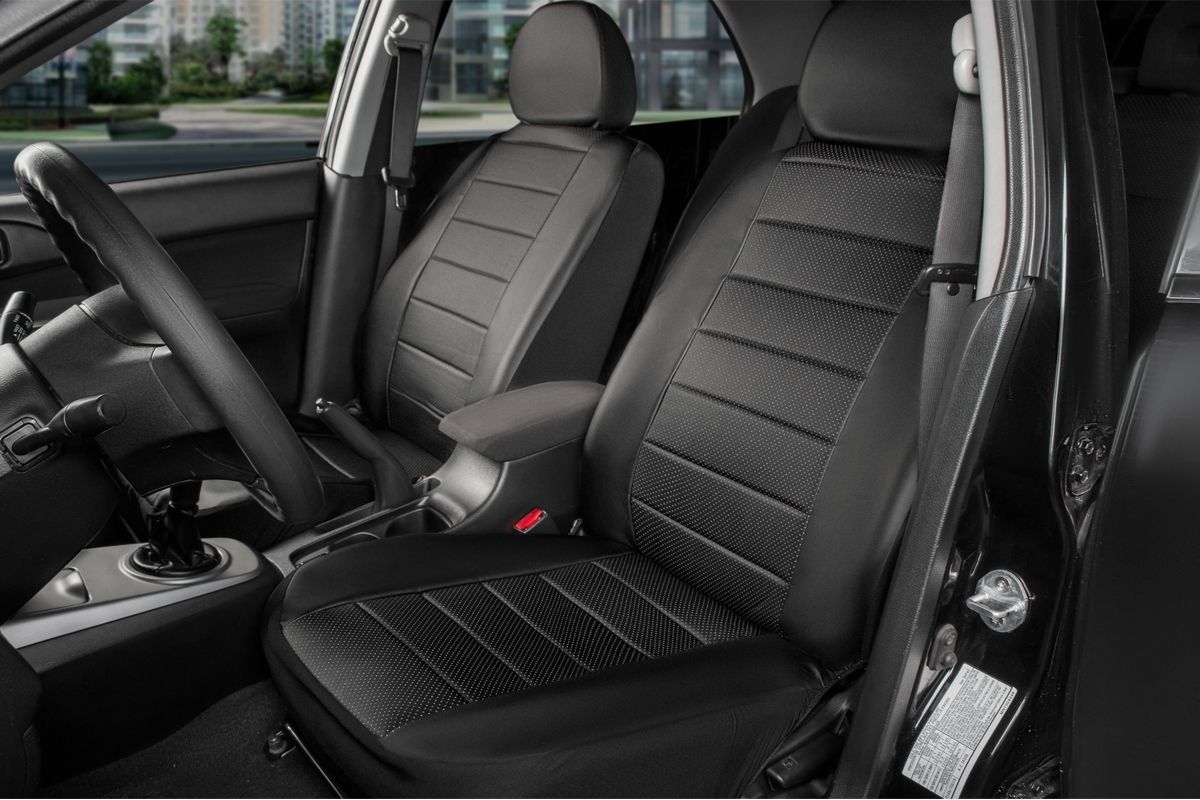 Универсальные чехлы AutoFlex строчка для автомобильных сидений, комплект 2 шт. Артикул SC.U2.TW1