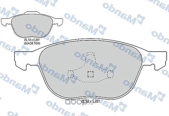 Колодки тормозные FORD Kuga (11-) передние (4шт.) MANDO. Артикул MBF015199
