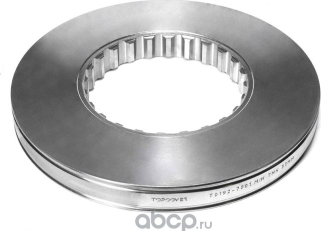 Диск тормозной Volvo FH12/16 (434x45, невентилируемый) арт. 3092710 (T0192-7001) (Topcover). Артикул T01927001