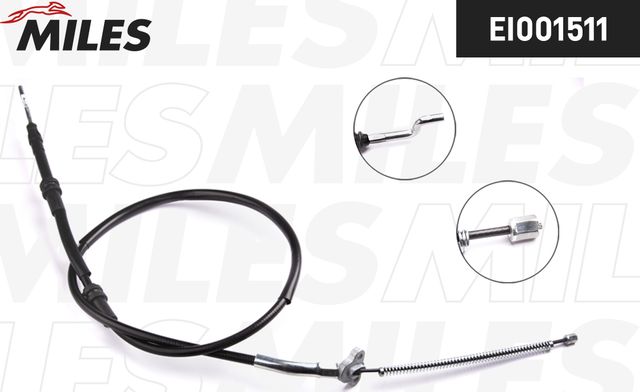 Трос ручника (тросик ручного тормоза) Miles. Артикул EI001511