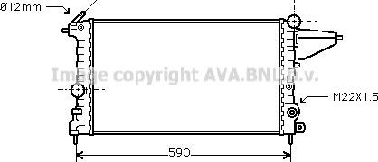 Радиатор охлаждения двигателя AVA. Артикул OLA2161