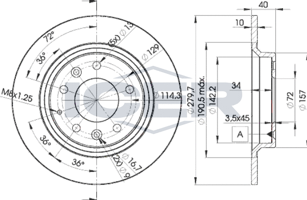 Тормозной диск Icer. Артикул 78BD3268-2
