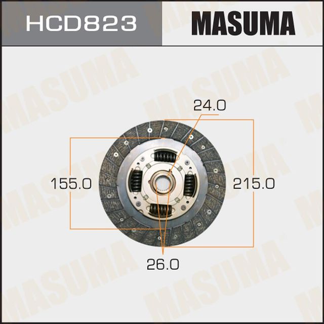 Диск сцепления MASUMA 215*155*24*26.0 (1/10) Masuma. Артикул HCD823