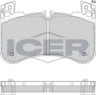 Тормозные колодки Icer. Артикул 182366