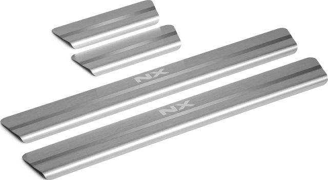 Накладки Rival на пороги (с надписью) для Lexus NX I рестайлинг 2017-2026. Артикул NP.3202.3