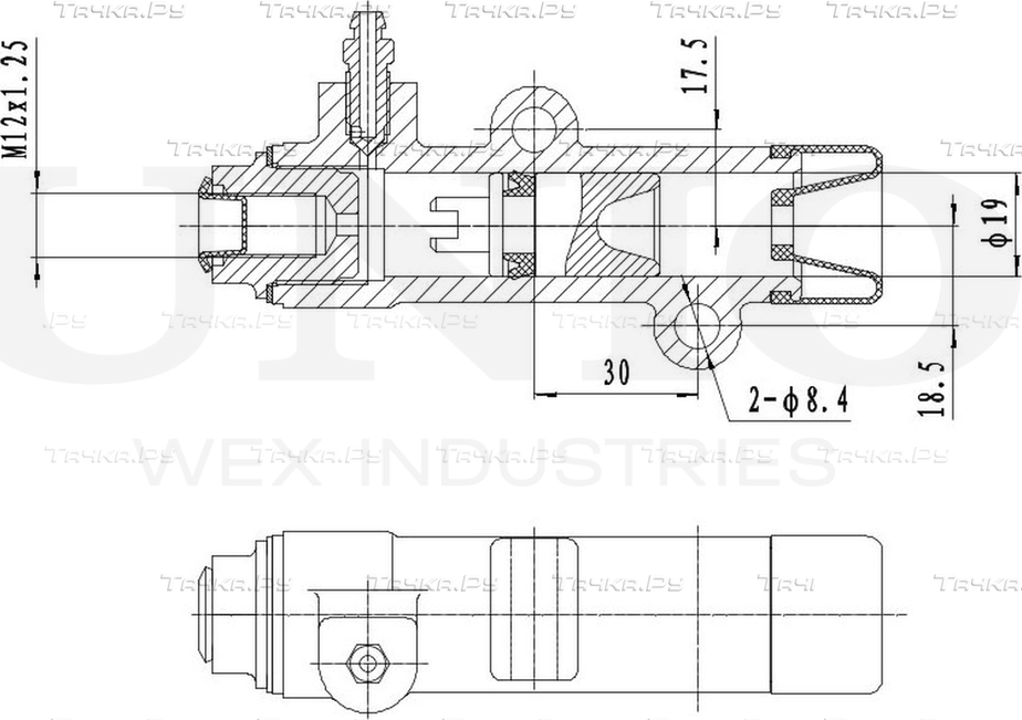 Цилиндр сцепления рабочий (Unio). Артикул BRC-10515