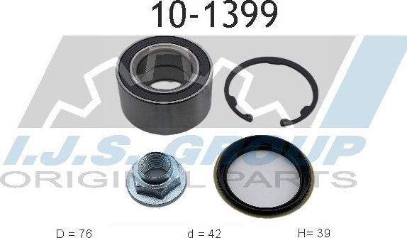 Ступичный подшипник (комплект) IJS Group. Артикул 10-1399