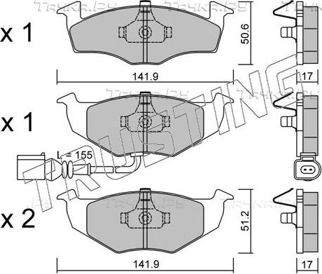 Тормозные колодки Trusting передние для Volkswagen Polo IV 2001-2012. Артикул 215.3