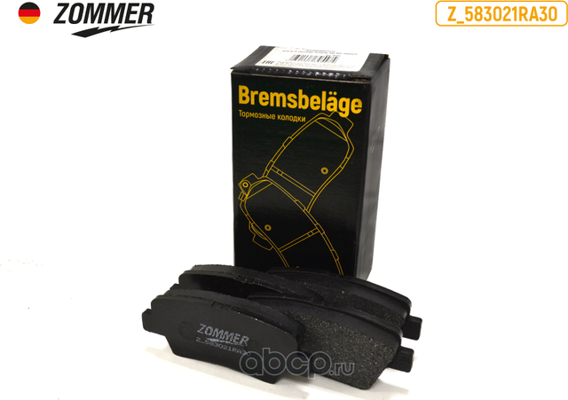 КОЛОДКА ТОРМ ЗАДН HYUNDAI SOLARIS (Z_583021RA30) ZOMMER Zommer. Артикул Z583021RA30