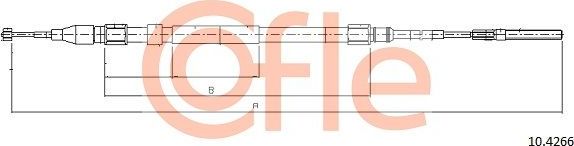 Трос ручника (тросик ручного тормоза) Cofle. Артикул 92.10.4266