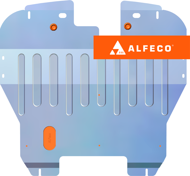 Защита алюминиевая Alfeco (4 мм) для картера и КПП Mitsubishi Carisma 1999-2004. Артикул ALF.14.39AL4