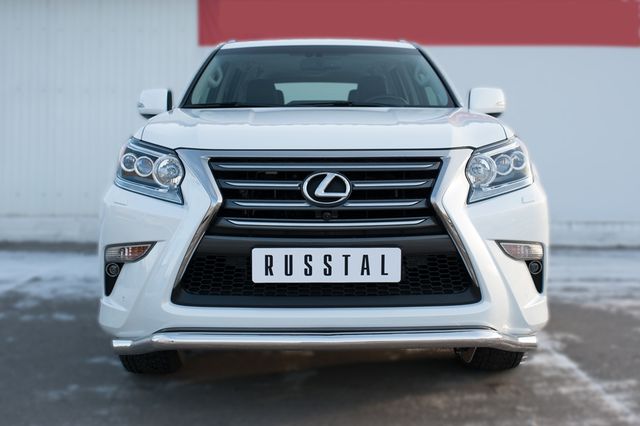 Защита RusStal переднего бампера d63 (волна) для Lexus GX 460 II 2014-2026. Артикул LGXZ-001837