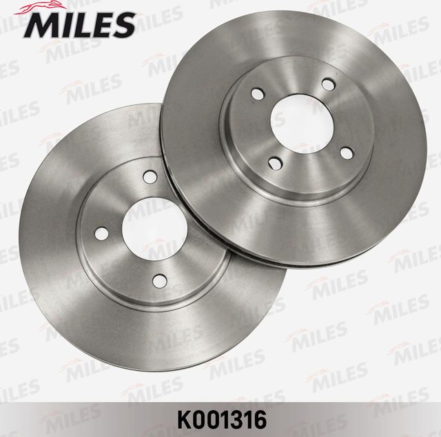 Тормозной диск Miles передний для Nissan Note II 2013-2026. Артикул K001316