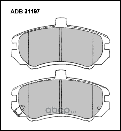 Колодки тормозные дисковые | перед | (Allied Nippon). Артикул ADB31197