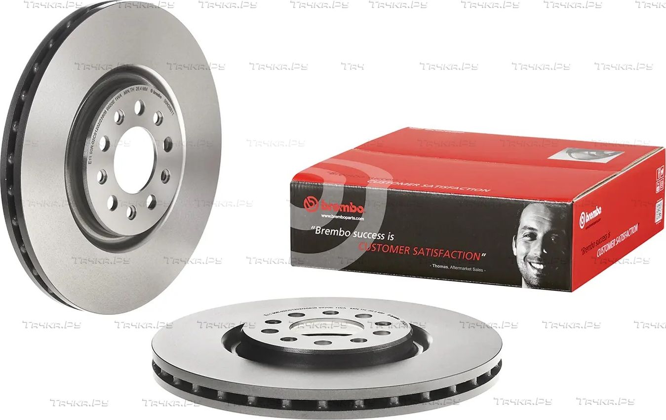 Тормозной диск Brembo UV Coated передний для Jeep Cherokee V (KL) 2013-2026. Артикул 09.N268.11