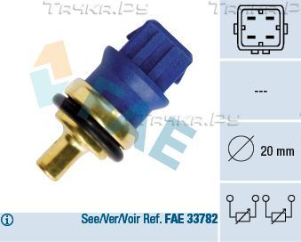 Датчик температуры охлаждающей жидкости FAE для SEAT Toledo II 1998-2004. Артикул 33780