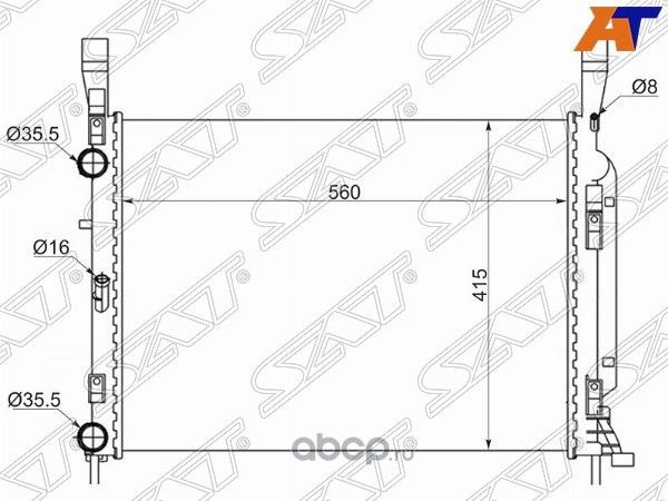 РАДИАТОР RENAULT KANGOO 08- RN0006-2 (SAT). Артикул RN00062