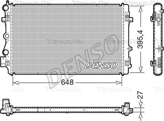 Радиатор охлаждения двигателя Denso. Артикул DRM32051