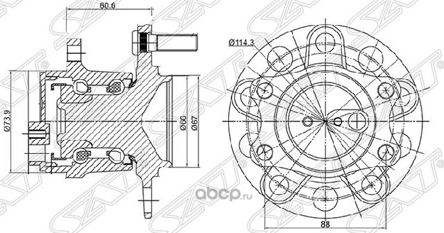 СТУПИЦА КОЛЕСА (SAT). Артикул ST3785A008
