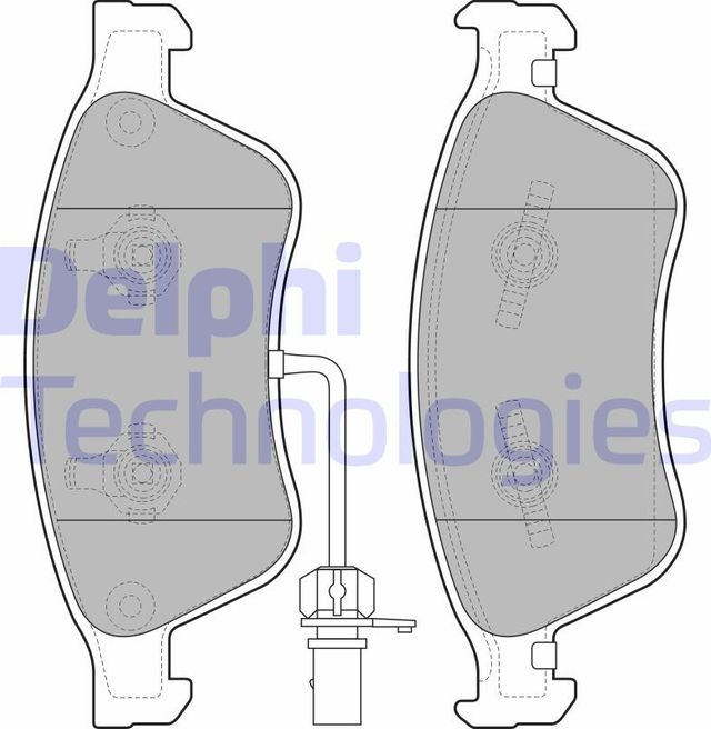 Тормозные колодки Delphi (Low-Metallic). Артикул LP2072
