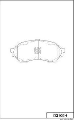 Тормозные колодки MK Kashiyama передние для Isuzu Trooper II 1991-1998. Артикул D3109H