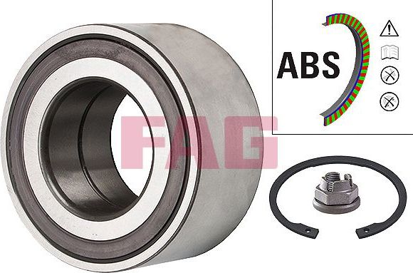 Ступичный подшипник (комплект) Fag передний для Renault Arkana I 2019-2026. Артикул 713 6311 10