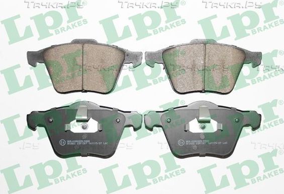 Тормозные колодки LPR передние для Volvo V70 III 2007-2016. Артикул 05P1507