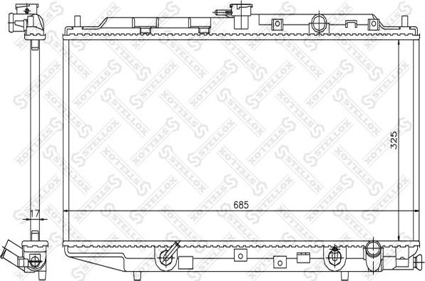 Радиатор охлаждения двигателя Stellox для Honda Civic IV 1987-1995. Артикул 10-25823-SX