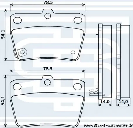 КОЛОДКИ ТОРМОЗНЫЕ ЗАДНИЕ (Starke). Артикул 179872