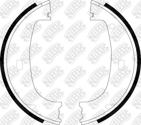 Тормозные колодки (стояночная тормозная система) NiBK. Артикул FN0544