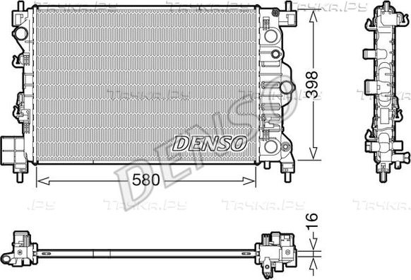 Радиатор охлаждения двигателя Denso для Opel Mokka I 2012-2026. Артикул DRM20117