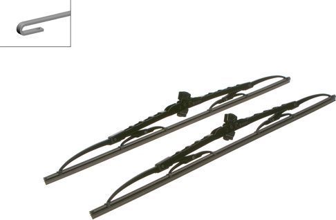 Щетки стеклоочистителя (дворники) Bosch передние для Mercedes-Benz T2 I 1968-1974. Артикул 3 397 005 161