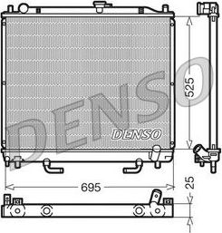 Радиатор охлаждения двигателя Denso (алюминий). Артикул DRM45015