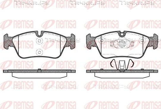 Тормозные колодки Remsa передние для BMW 1 I (E81/E82/E87/E88) 2004-2011. Артикул 0384.60