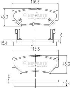 Тормозные колодки Nipparts. Артикул J3608009