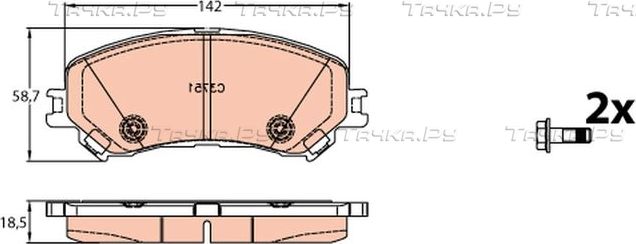 Тормозные колодки TRW передние для Renault Grand Scenic IV 2016-2026. Артикул GDB2152