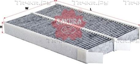 Салонный фильтр Sakura для Citroen C4 I 2006-2013. Артикул CAC-21110-S