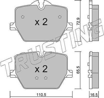 Тормозные колодки Trusting. Артикул 1266.0