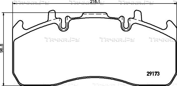 Тормозные колодки Don передние/задние для Renault Midlum 2006-2013. Артикул CVP100K